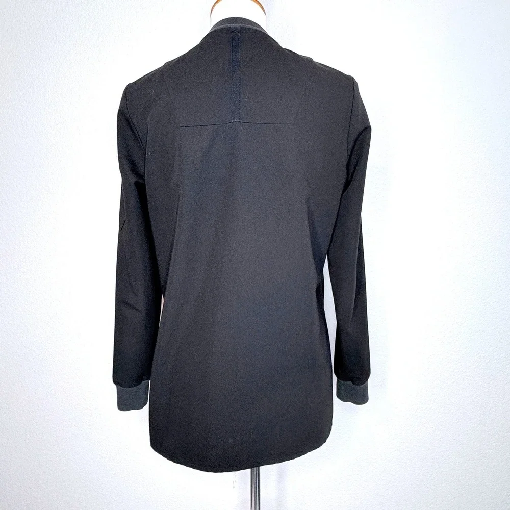 FIGS Bellery Jacket‎ Scrubs XS Black Bomber Style Medical Nurse Doctor Workwear